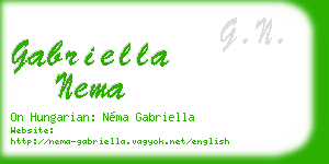 gabriella nema business card