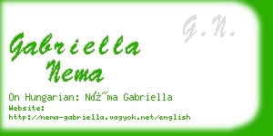 gabriella nema business card